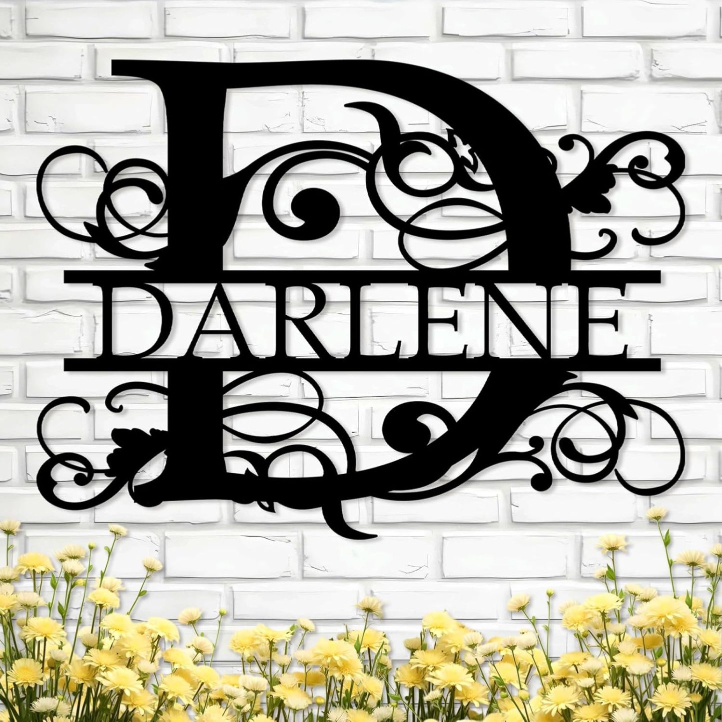 Custom Metal Signs, Family Name & Split Letter Monogram Wall Decor, Outdoor Metal Art & Personalized Wedding Gifts-MetalsignX