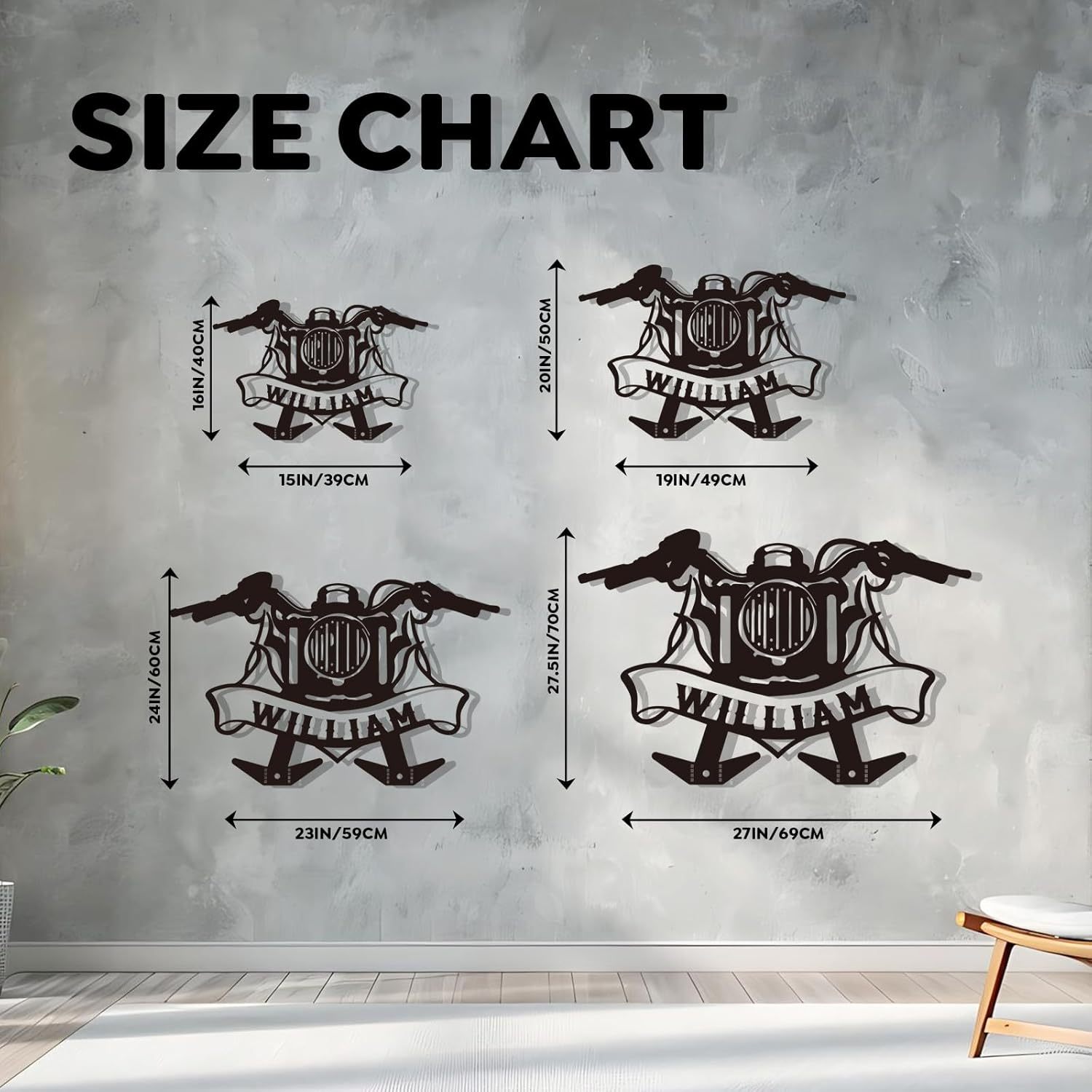 Custom Motorcycle Helmet Holder, Wall Mount Organizer with Hooks, Personalized Helmet Display-MetalsignX