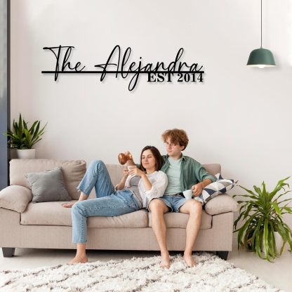 Personalized Family Name Sign, Custom Metal Sign, Last Name Signs for Home-MetalsignX