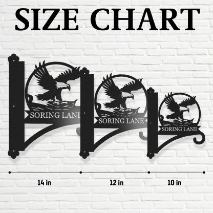 Personalized Eagle Hanging Plant Bracket, Customizable Decorative Wall Plant Hanger Indoor Outdoor-MetalsignX