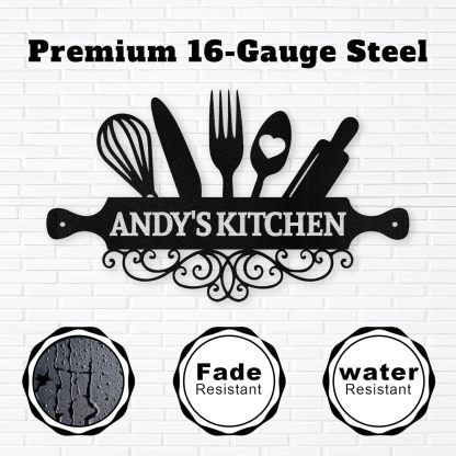 Personalized Kitchen Wall Plaque - Coffee, BBQ & Wine Metal Art for Food Lovers-MetalsignX