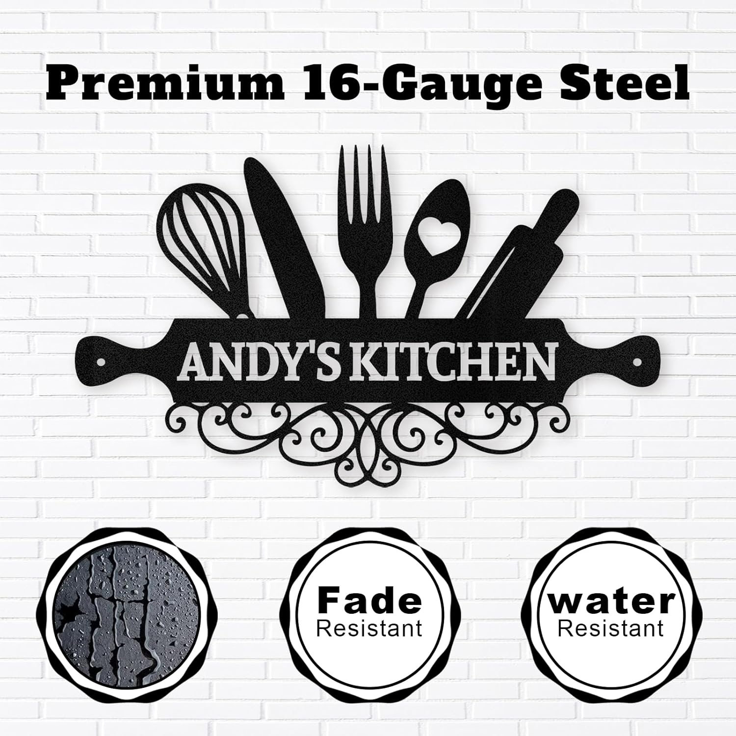 Custom Metal Kitchen Plaque  , Housewarming Gift-MetalsignX