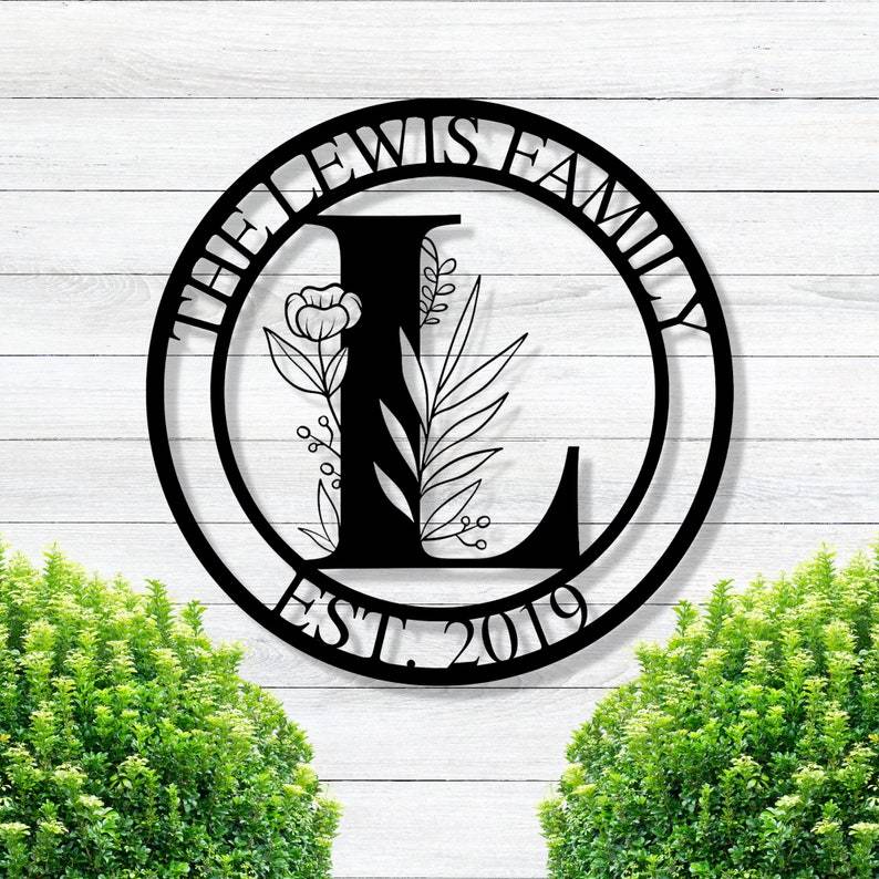 Personalized Family Last Name Sign Last Name Metal Sign For Wedding Gift-MetalsignX