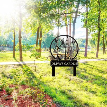 Handcrafted Fairy Garden Stake , Rustic Metal Sign for Magical Yard Spaces-MetalsignX