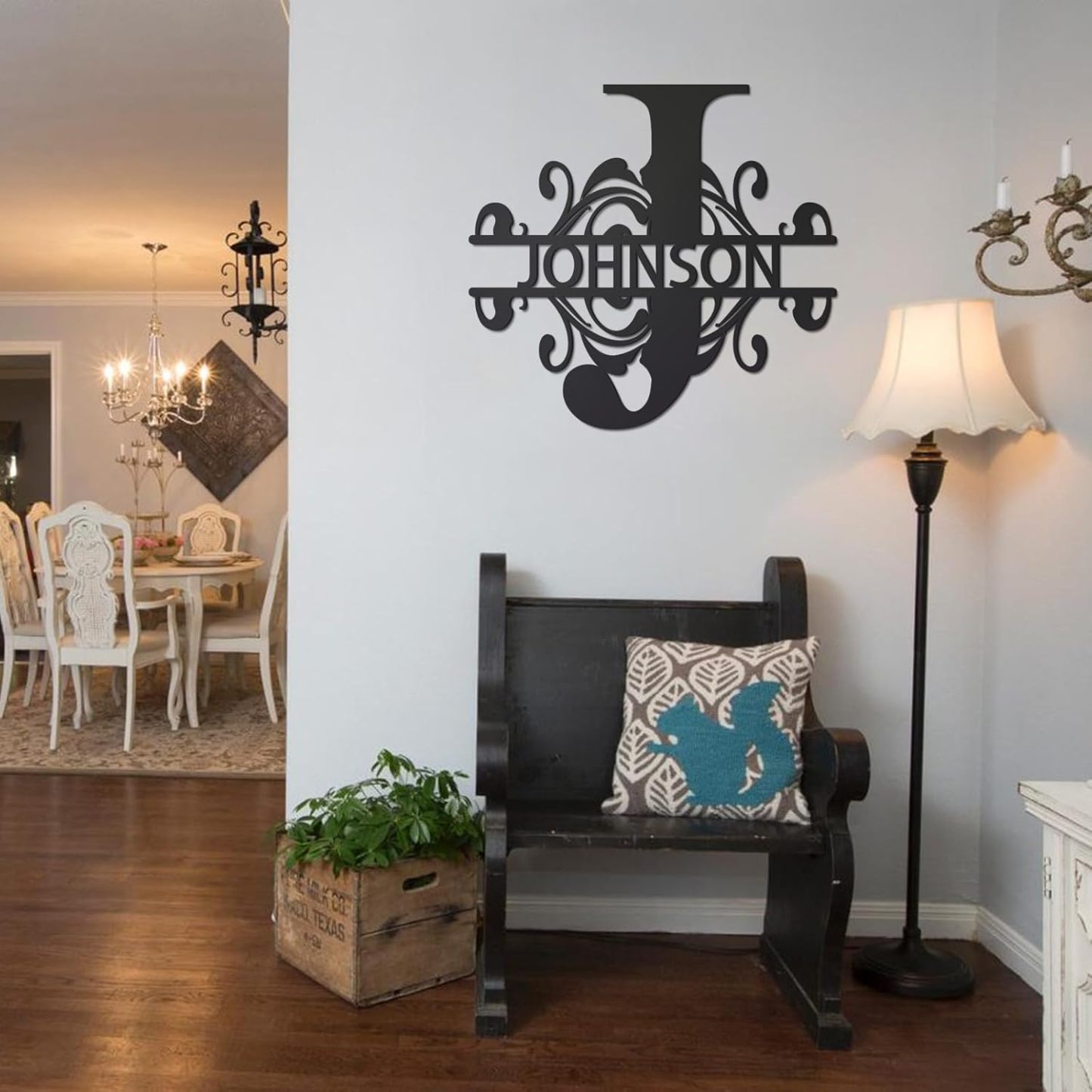 Metal Name Sign, Split Letter Monogram,  Couple/Housewarming/Wedding Gift-MetalsignX