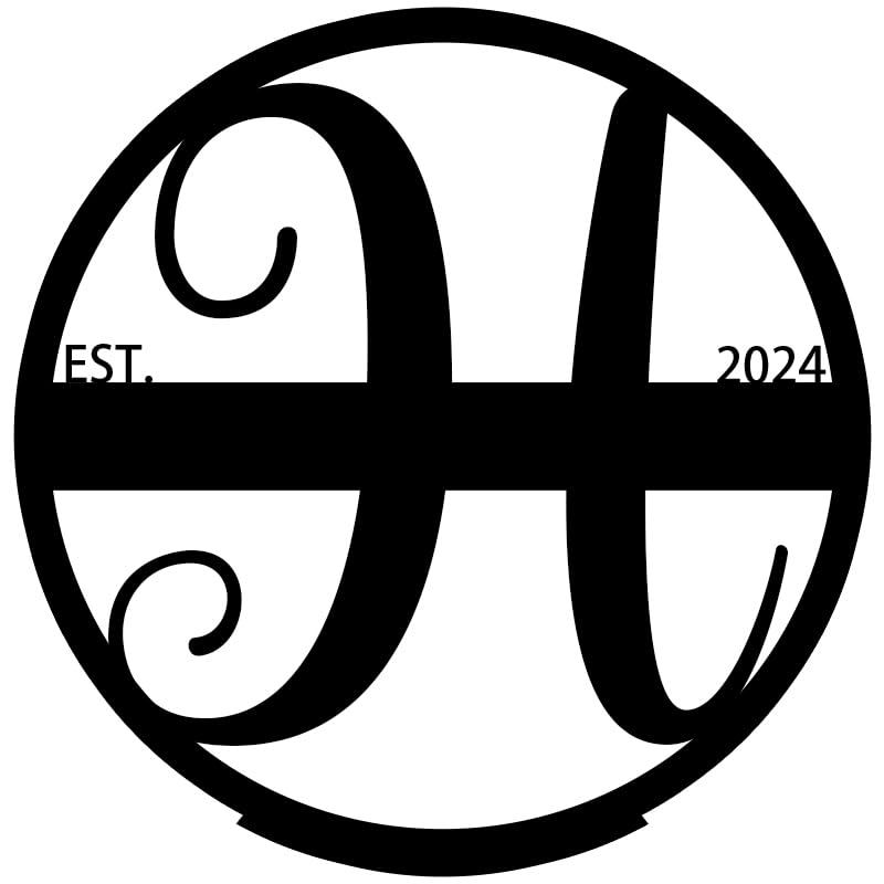 Custom Metal Signs, Family Name Sign, Split Letter Monogram, Metal Wall Art, Personalized Wedding Gift, Outdoor Metal Sign-MetalsignX