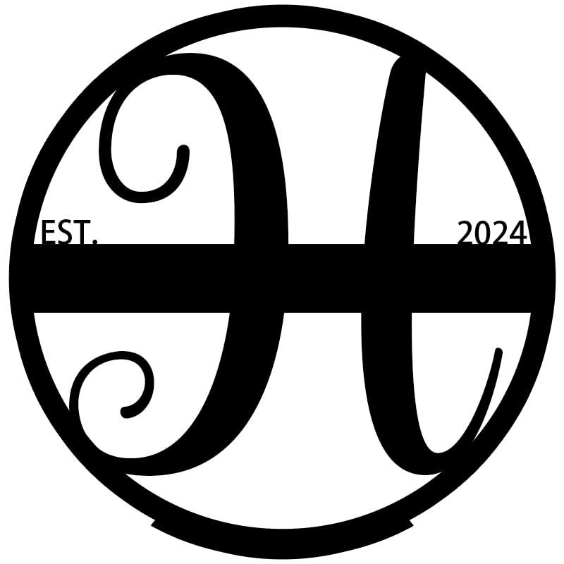 Custom Metal Signs, Family Name Sign, Split Letter Monogram, Metal Wall Art, Personalized Wedding Gift, Outdoor Metal Sign-MetalsignX