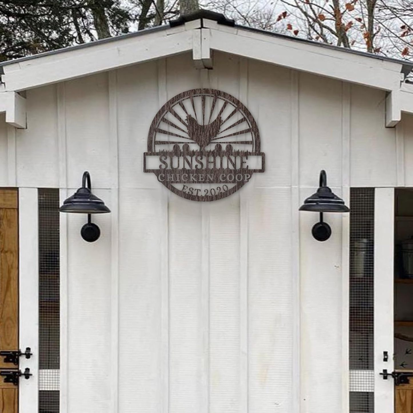 Custom Metal Signs Chicken Coop Signs for Farm Yard Decor-MetalsignX
