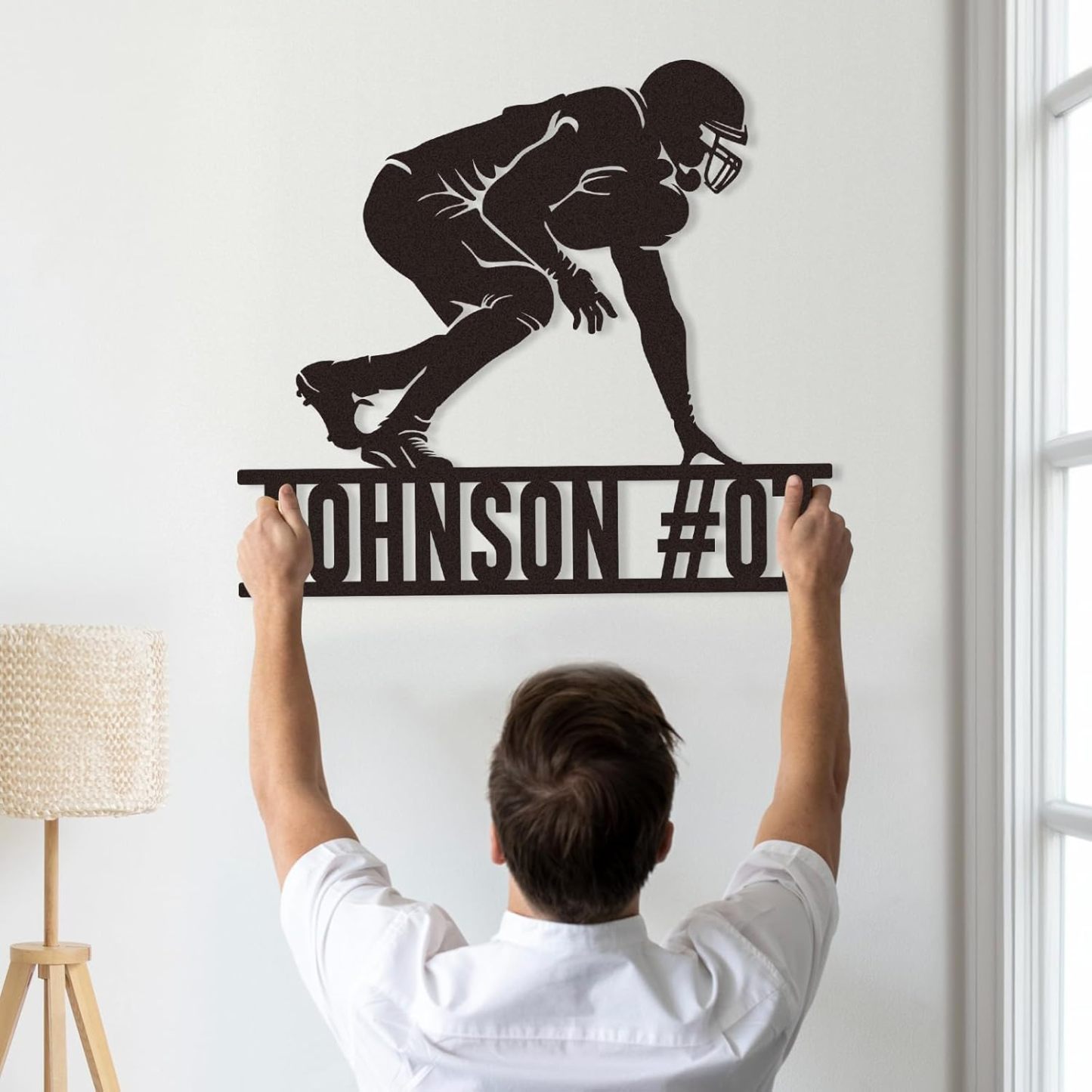Personalized Football Metal Sign, Metal Signs Customized, Custom Ball Football Metal Wall Art, Custom Signs Outdoor Metal, Custom Name Sign Football Room Decor for Boys
