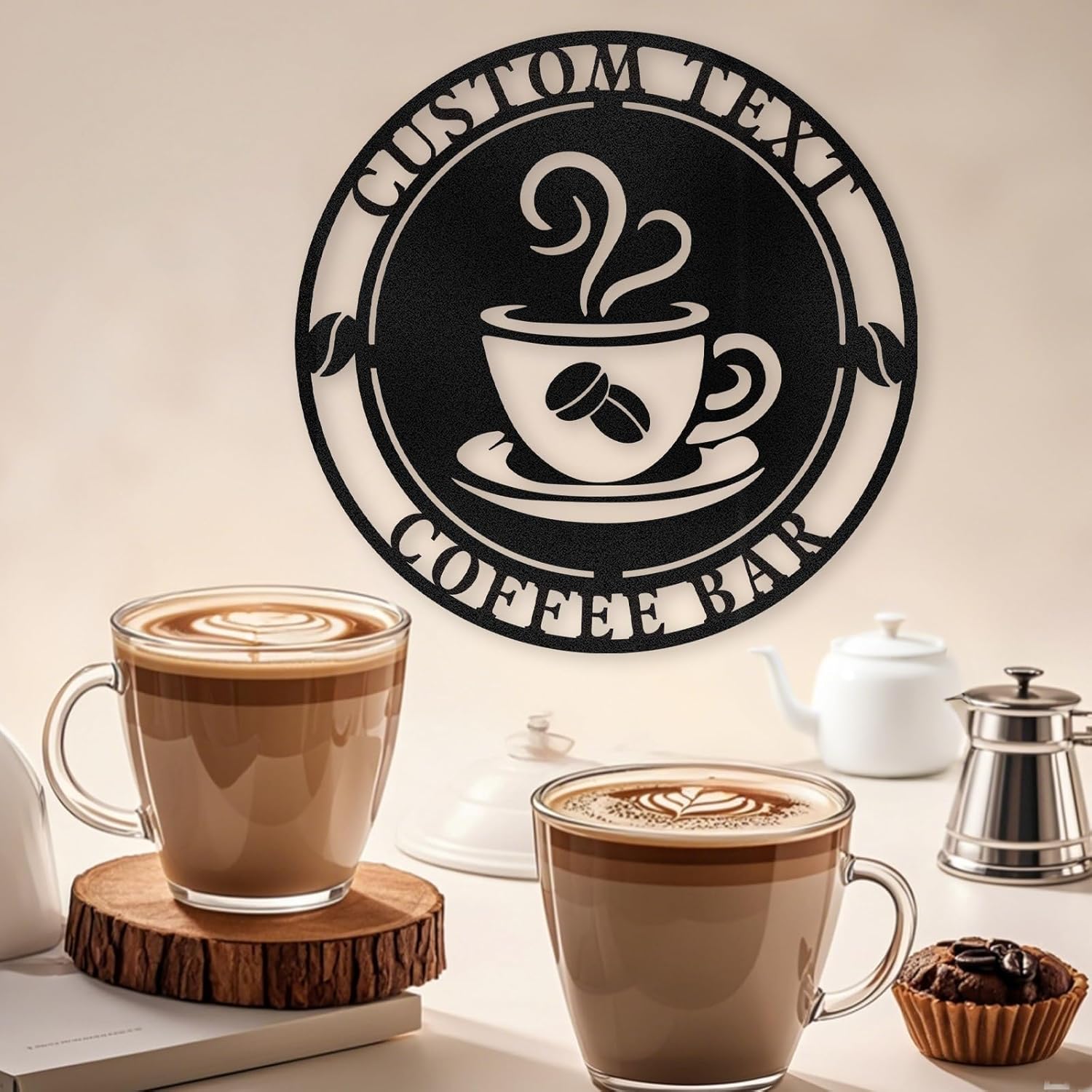Coffee Bar Custom Metal Sign , Rustic Cafe & Home Brewing Station Decor-MetalsignX