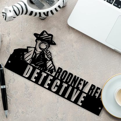  Custom Family Name Plate for Desk, Metal Sign Name Tags, Personalized Desk Accessories-MetalsignX