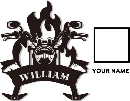 Custom Motorcycle Gear Organizer & Display, Heavy, Duty Metal Helmet Rack-MetalsignX