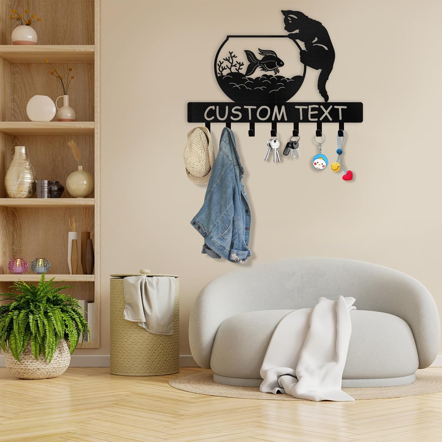 Custom Dog Leash Holder for Wall, Custom Metal Key Holder Wall Mount-MetalsignX