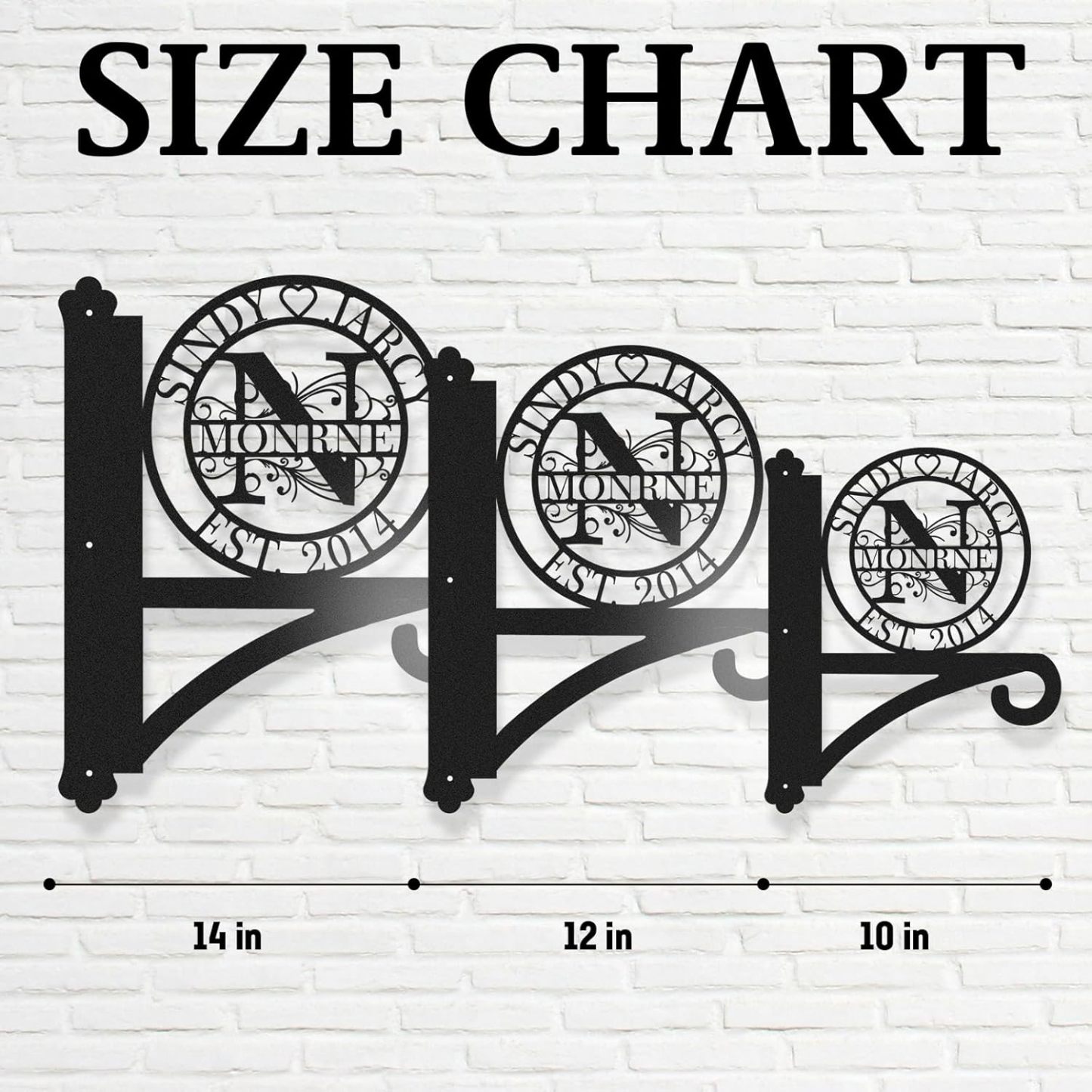 Custom Metal Plant Hanger Decorative Wall, Personalized Name Hooks for Hanging Plant Bracket-MetalsignX