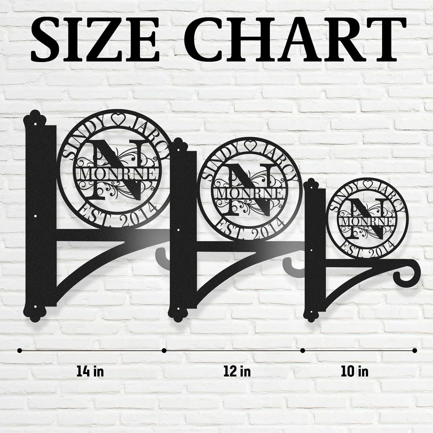 Custom Metal Plant Hanger Decorative Wall, Personalized Name Hooks for Hanging Plant Bracket-MetalsignX