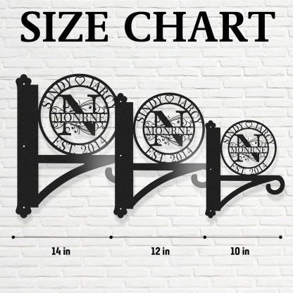 Custom Metal Plant Hanger Decorative Wall, Personalized Name Hooks for Hanging Plant Bracket-MetalsignX