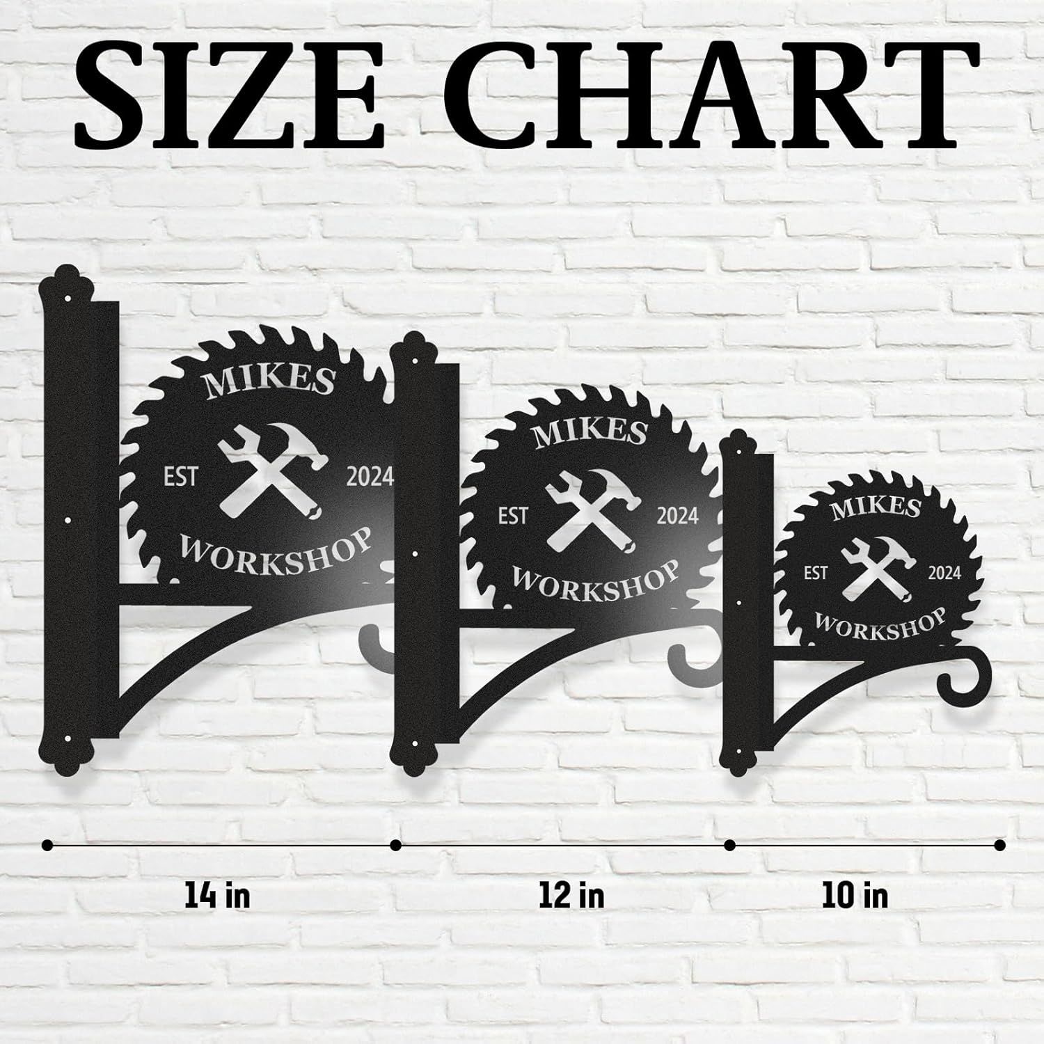 Personalized Iron Hanging Plant Bracket, Customizable Decorative Wall Plant Hanger Indoor Outdoor, Custom Name Bird Feeder Hook, Anti Rust Metal Hook for Wind Chimes Lantern