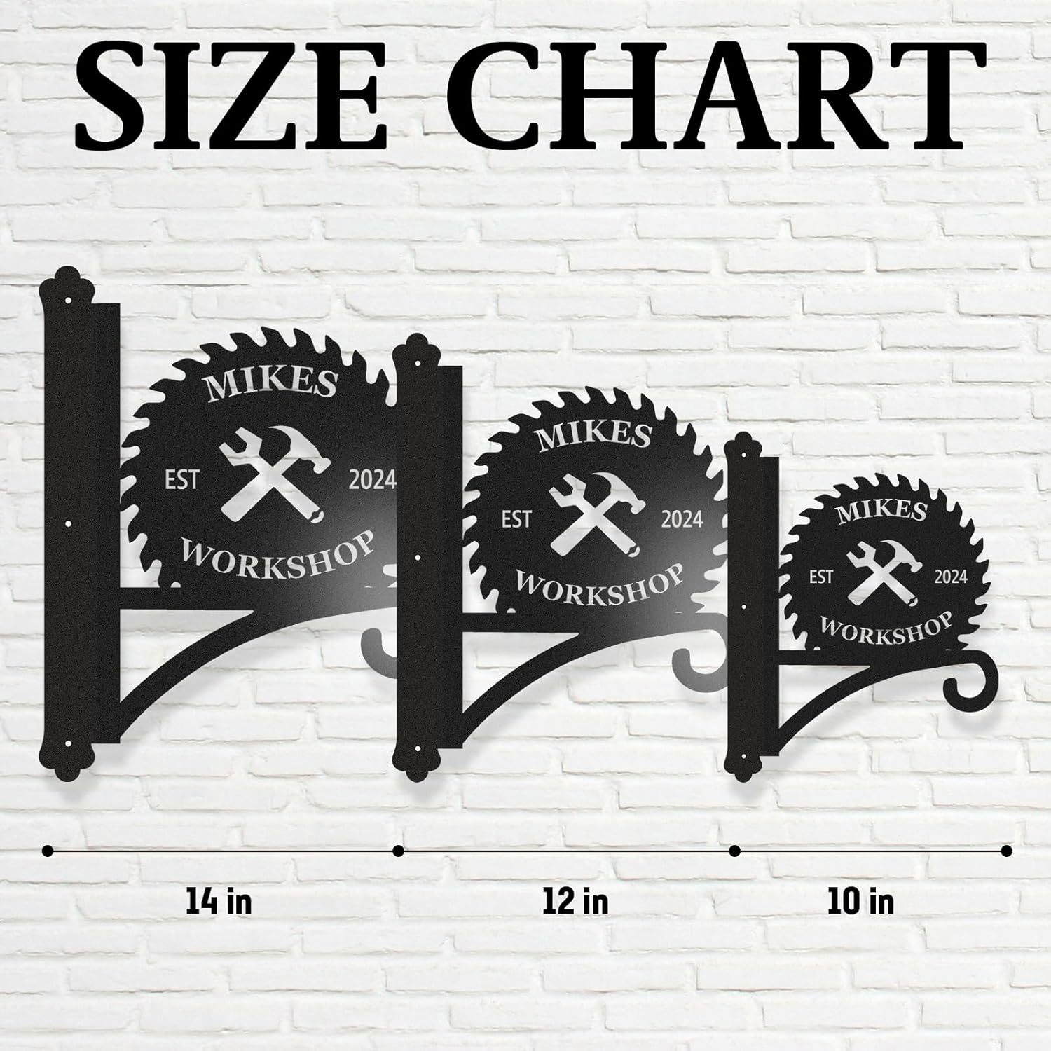 Personalized Iron Hanging Plant Bracket, Customizable Decorative Wall Plant Hanger Indoor Outdoor, Custom Name Bird Feeder Hook, Anti Rust Metal Hook for Wind Chimes Lantern