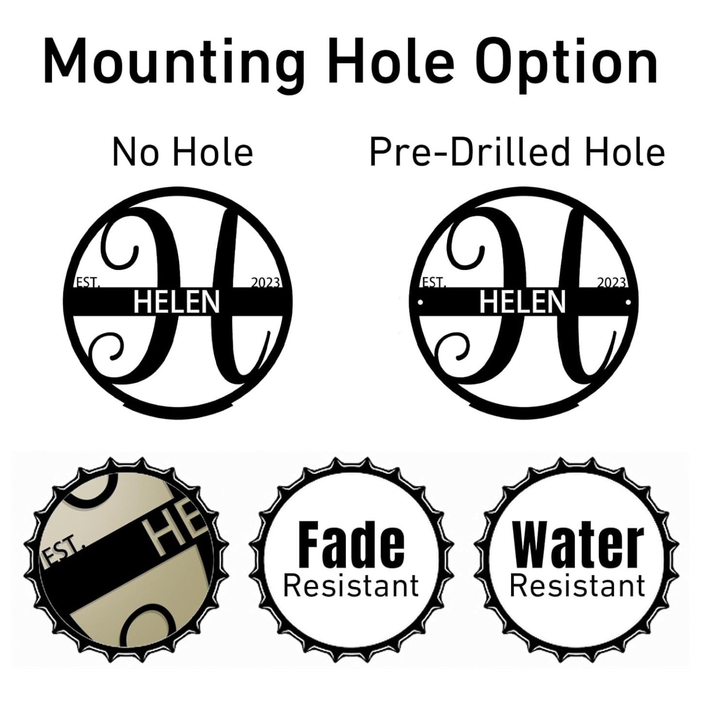 Custom Metal Signs, Family Name Sign, Split Letter Monogram, Metal Wall Art, Personalized Wedding Gift, Outdoor Metal Sign-MetalsignX