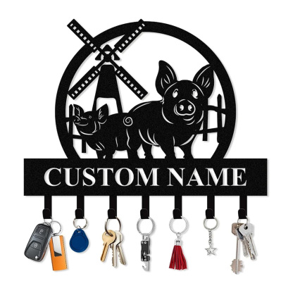 Personalized Key Holder for Wall, Custom Camping Wall Key Hooks with Name-MetalsignX