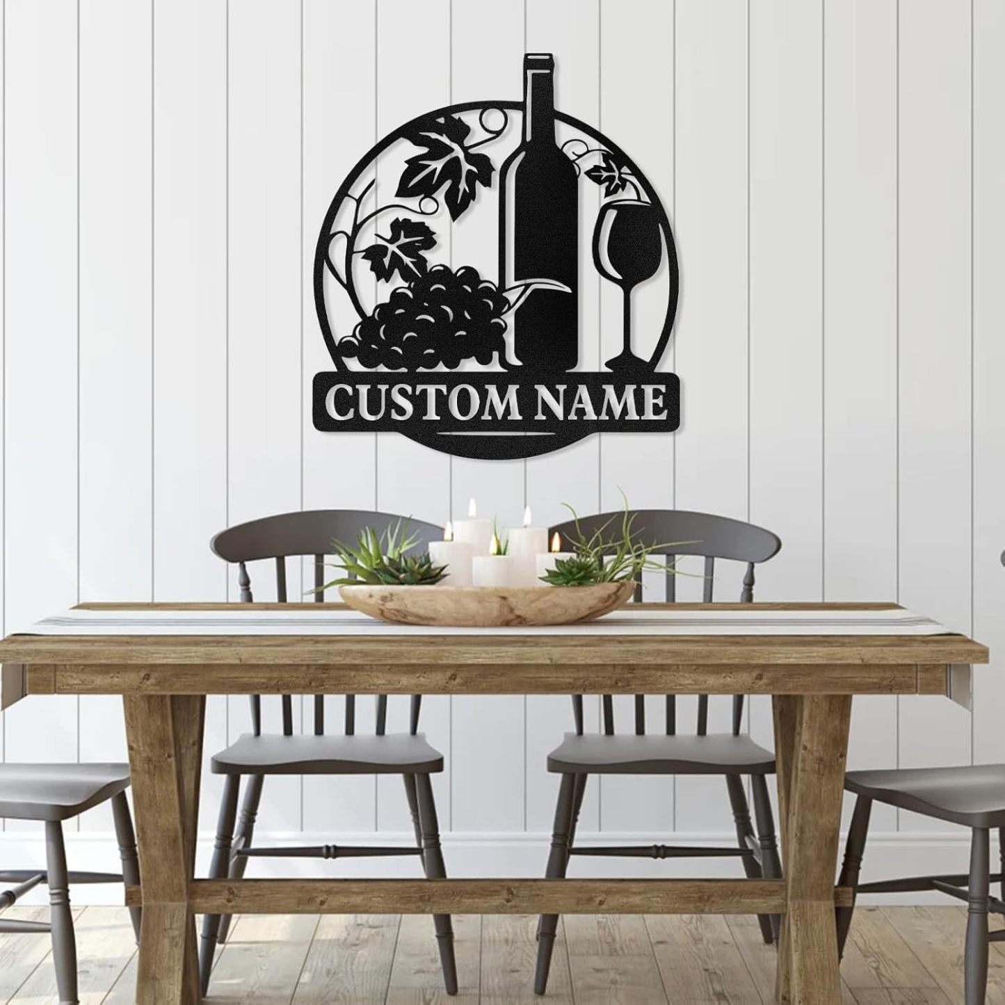 Personalized Kitchen Wall Plaque - Coffee, BBQ & Wine Metal Art for Food Lovers-MetalsignX