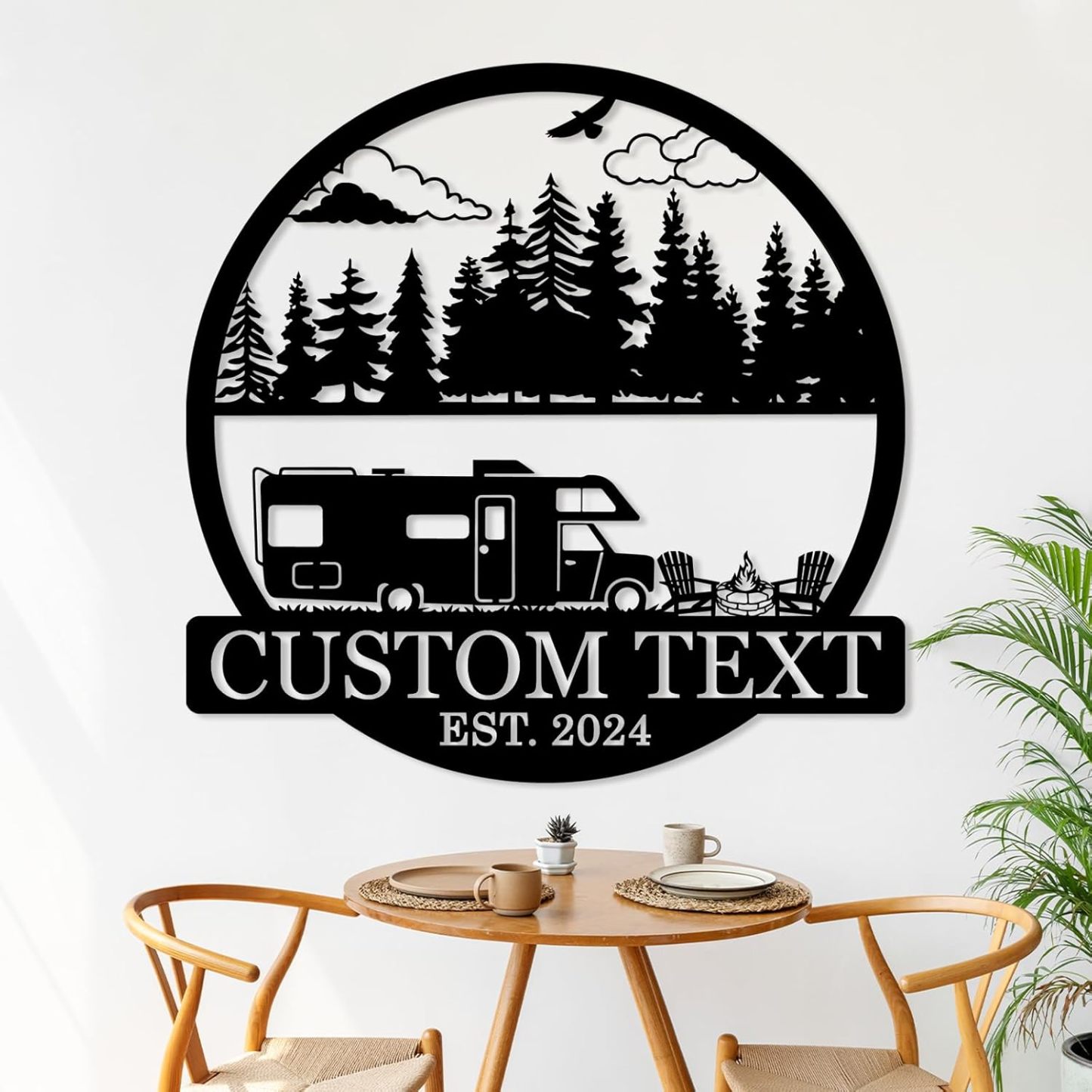 Personalized Camping Sign, Outdoor Travel Trailer Camper Signs, Family Sign, Camping Gifts-MetalsignX