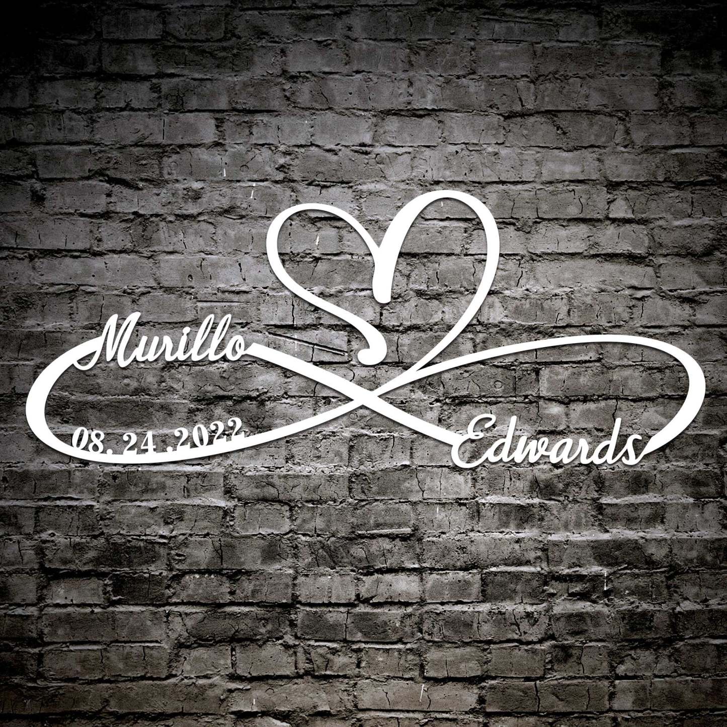 Personalized 100% Handmade Wedding Metal Sign of Name And Special Date-MetalsignX