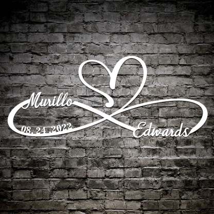 Personalized 100% Handmade Wedding Metal Sign of Name And Special Date-MetalsignX