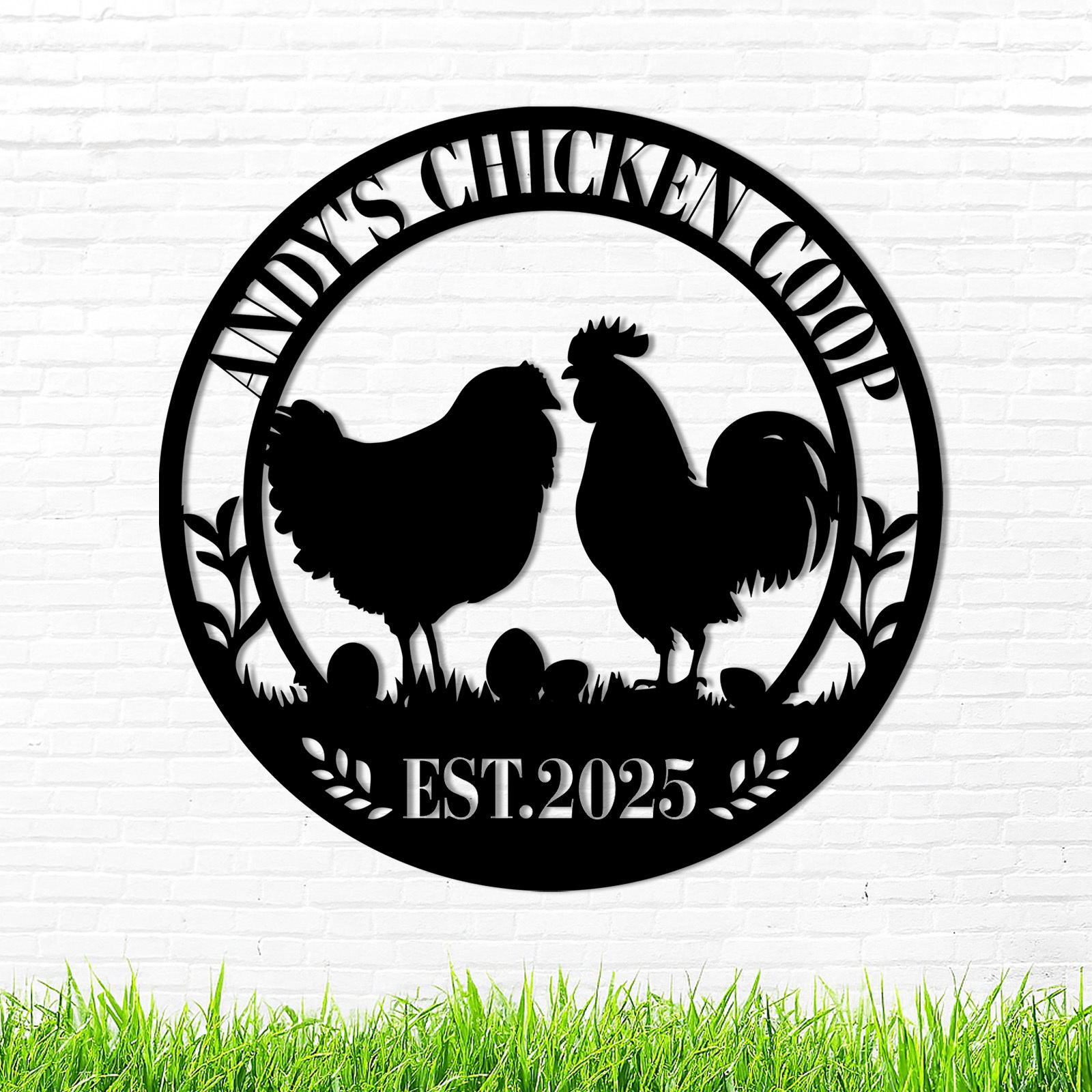 Custom Metal Signs Chicken Coop Signs for Farm Yard Decor 