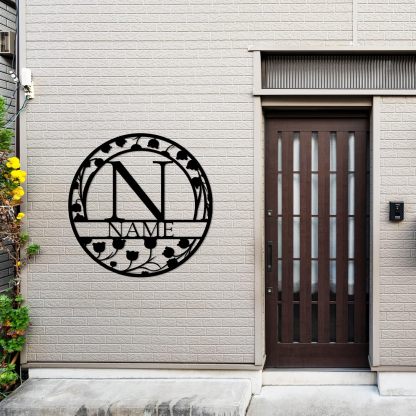 Personalized Metal Bear Sign, Custom Family Last Name Sign | Rustic Cabin and Outdoor Wall Decor-MetalsignX