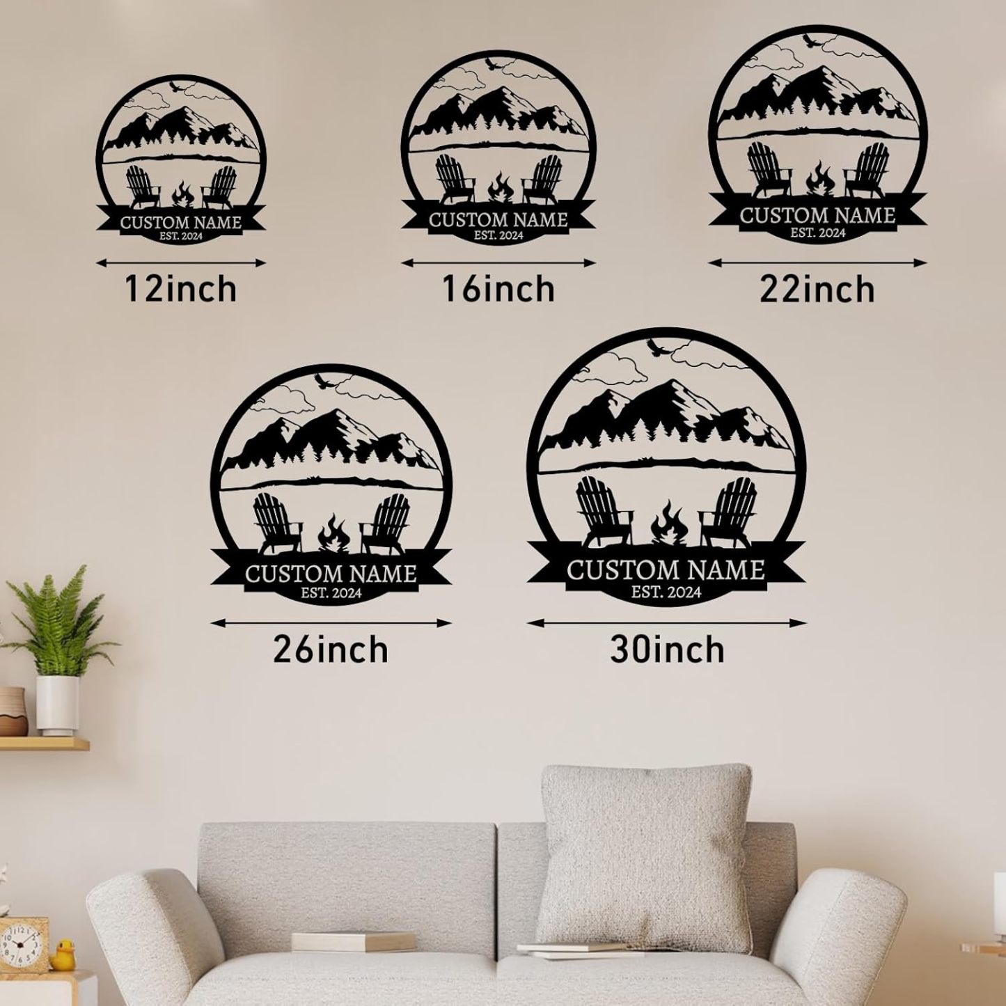 Personalized Campfire Metal Sign , Rustic Outdoor Wall Decor for Campgrounds-MetalsignX