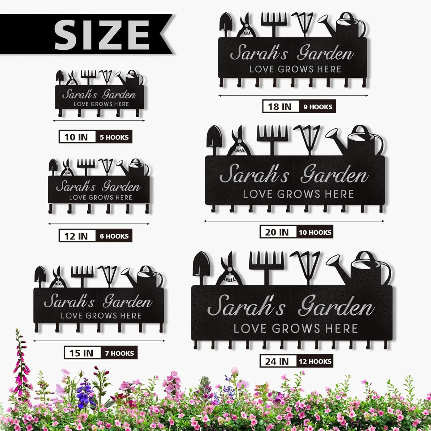 Personalized Key Holder for Wall, Custom Metal Deer Cabin Key Hooks with Name-MetalsignX