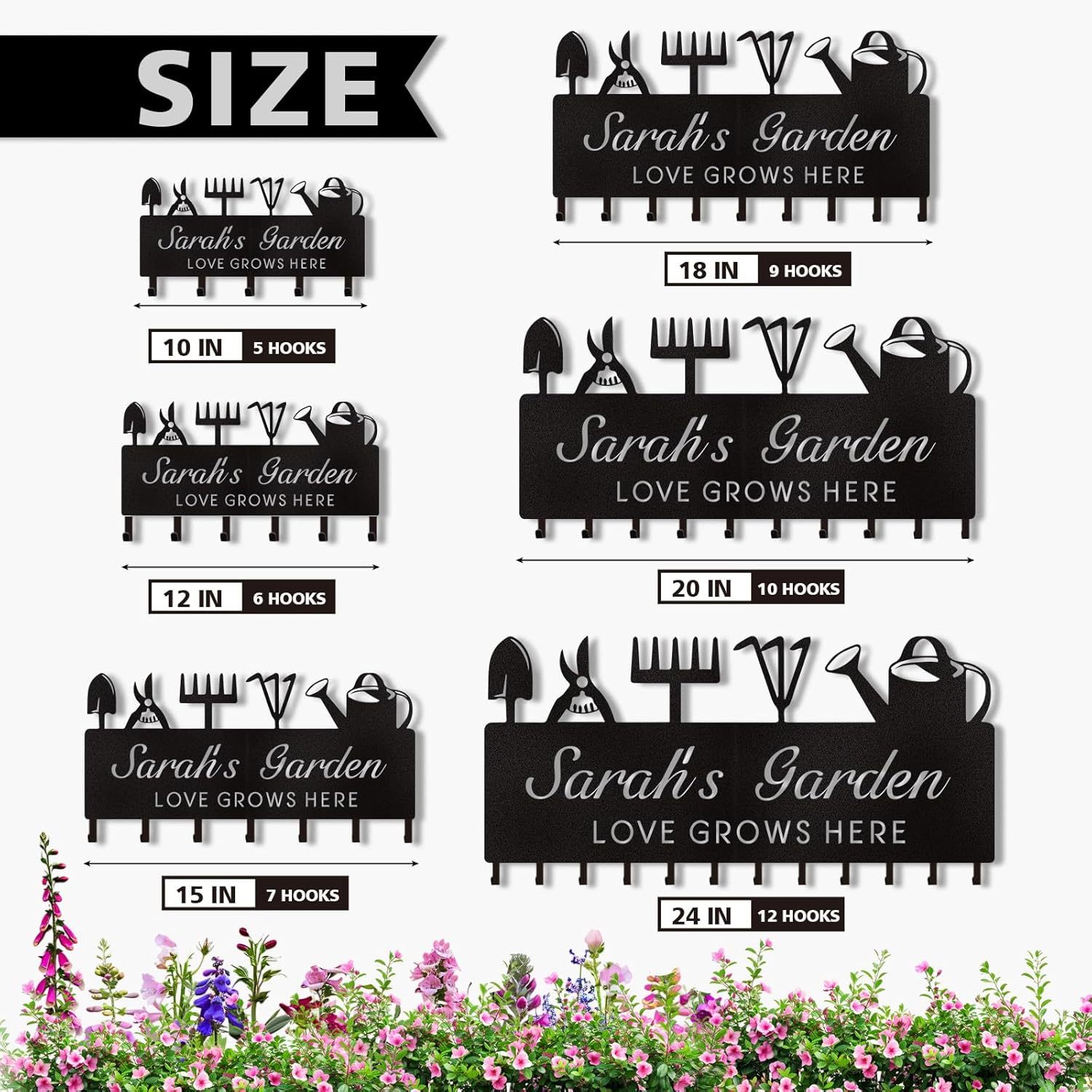 Personalized Key Holder for Wall, Custom Metal Deer Cabin Key Hooks with Name-MetalsignX