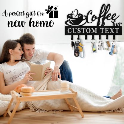 Custom Key Holder for Wall, Personalized Metal Coffee Key Holder Wall Mounted-MetalsignX