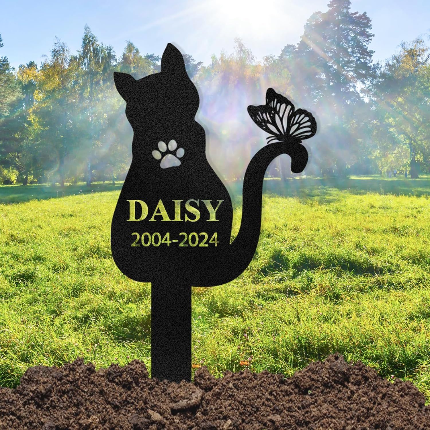 Custom Iron Pet Memorial Sign , Handcrafted Tribute for Beloved Cats & Dogs-MetalsignX
