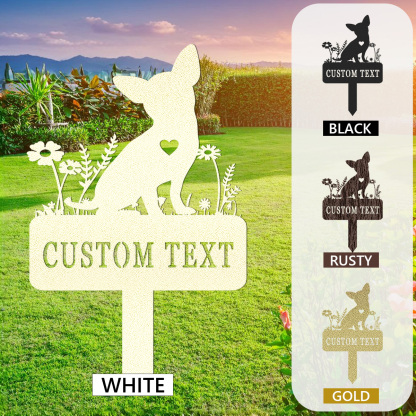 Custom Metal Chihuahua Memorial Stake,Chihuahua Grave Marker,Personalized Dog Loss Gift,Garden Stake for Loss of Dog