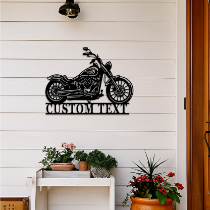 Custom Motorcycle Metal Sign,Motorcycle Wall Decor,Personalized Motorcycle Rider Biker Name Sign,Home Garage Auto Repair Shop Workshop Decor