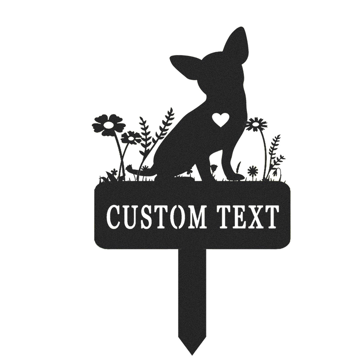 Custom Metal Chihuahua Memorial Stake,Chihuahua Grave Marker,Personalized Dog Loss Gift,Garden Stake for Loss of Dog