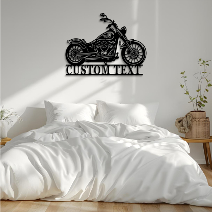 Custom Motorcycle Metal Sign,Motorcycle Wall Decor,Personalized Motorcycle Rider Biker Name Sign,Home Garage Auto Repair Shop Workshop Decor