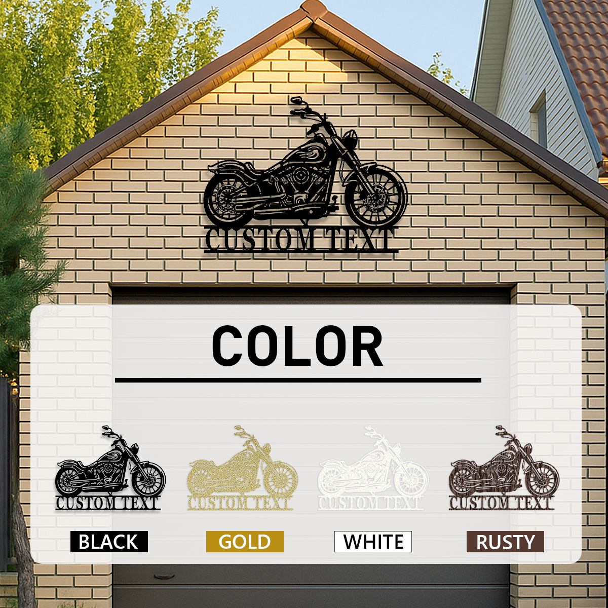 Custom Motorcycle Metal Sign,Motorcycle Wall Decor,Personalized Motorcycle Rider Biker Name Sign,Home Garage Auto Repair Shop Workshop Decor