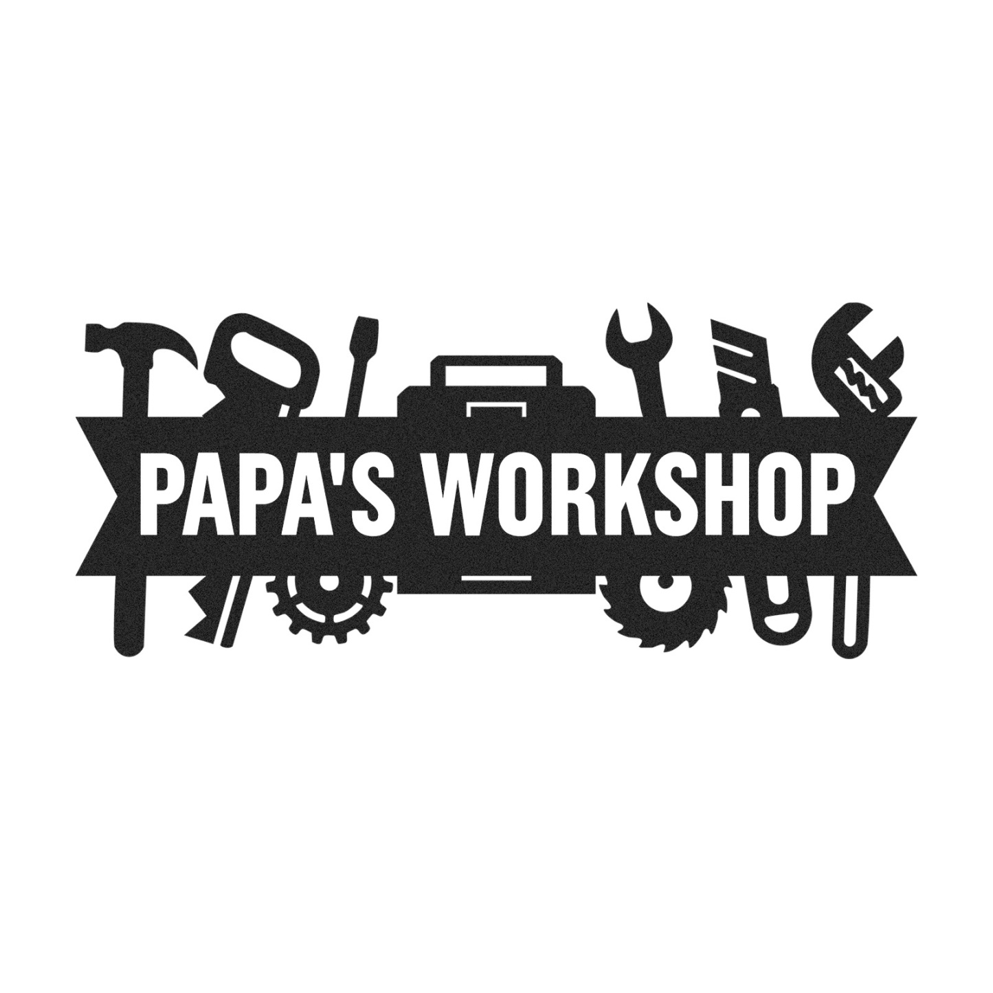 Custom Papa’s Workshop Metal Sign, Personalized Tool Shop Wall Art, Garage Decor for Grandpa, Father’s Day Gift for Papa or Dad
