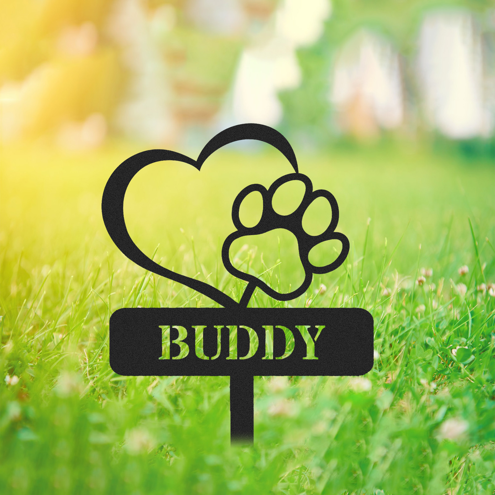 Custom Metal Pet Memorial Stake, Custom Garden Decor, Personalized Garden Dog Cat Sign, Metal Cat Garden Stake, Pet Supplies