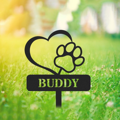 Custom Metal Pet Memorial Stake, Custom Garden Decor, Personalized Garden Dog Cat Sign, Metal Cat Garden Stake, Pet Supplies