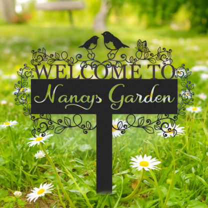 Personalized Garden Stake Metal Sign 