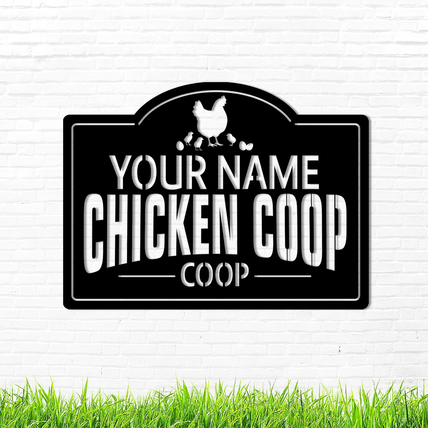 Custom Metal Signs Chicken Coop Signs for Farm Yard Decor 