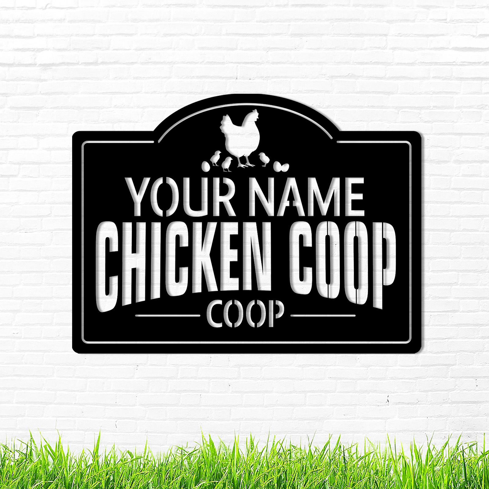 Custom Metal Signs Chicken Coop Signs for Farm Yard Decor 