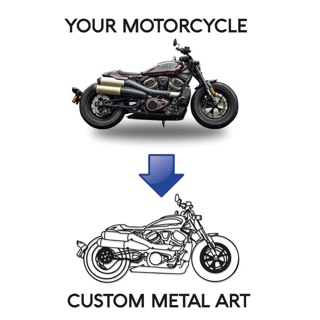 Custom Motorcycle Metal Decor Wall Art, Personalized Motorcycle Wall Sign, Motorcycle Lover Gift for Men, Motorcycle Accessories Decor