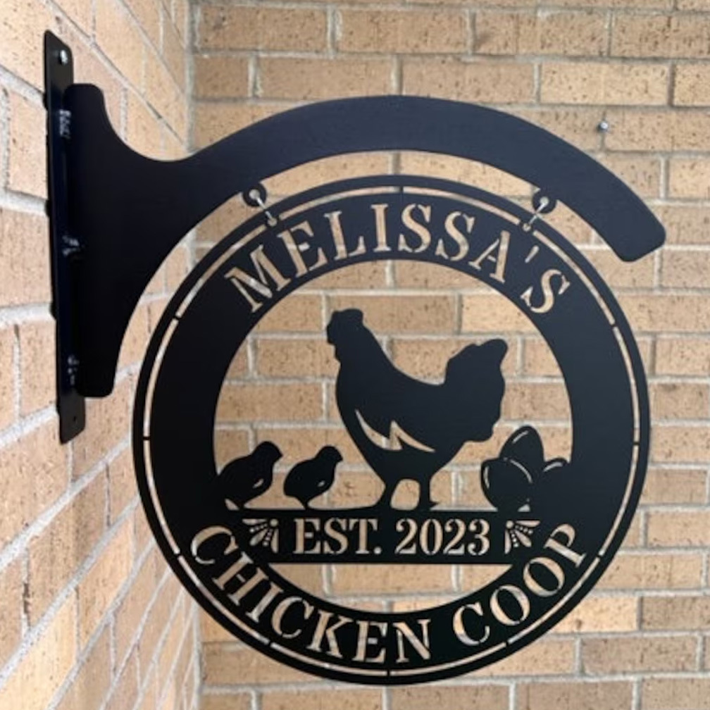 Personalized Chicken Coop Sign, Hen House Coop Sign, Our Little Coop Sign Metal Sign