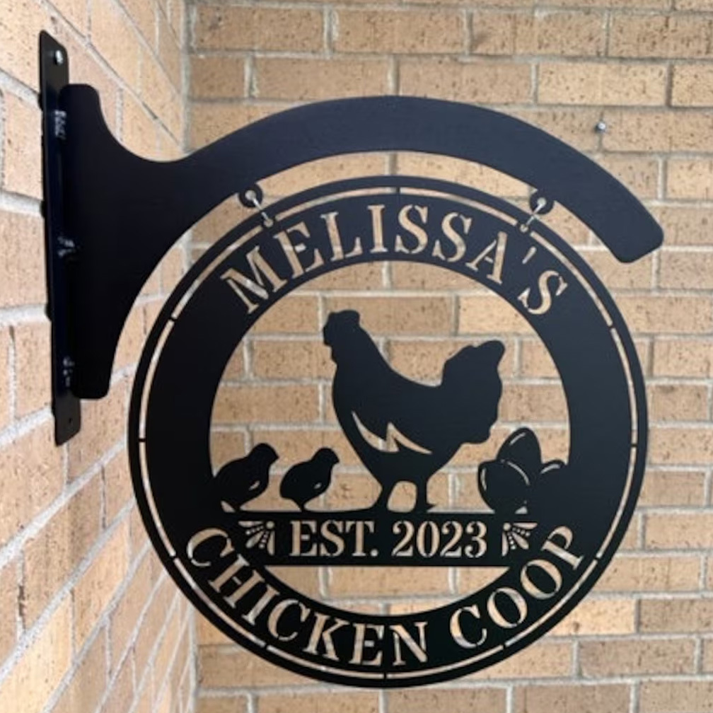 Personalized Chicken Coop Sign, Hen House Coop Sign, Our Little Coop Sign Metal Sign