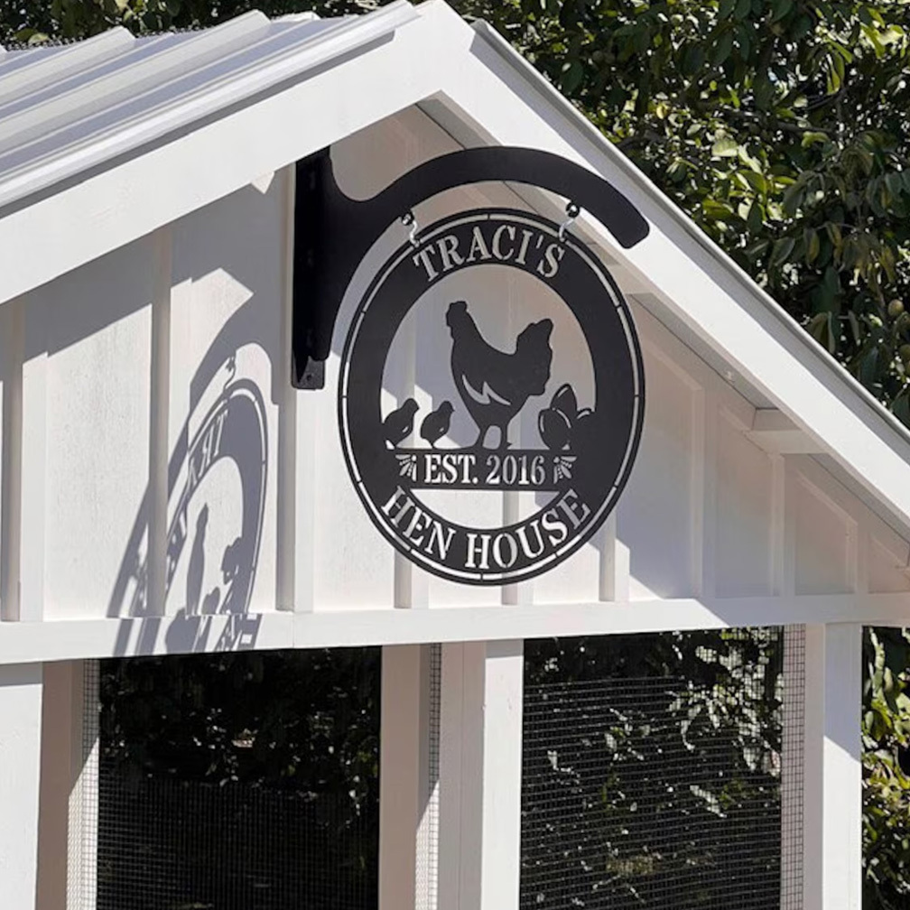 Personalized Chicken Coop Sign, Hen House Coop Sign, Our Little Coop Sign Metal Sign